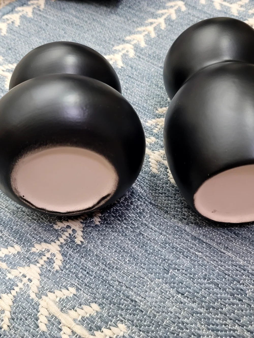 Room Essentials Matte Black Double-Gourd Vase Pair